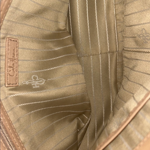 Cole Haan Tan Woven Leather Shoulder Bag NWOT w/detachable crossbody strap - Picture 8 of 8